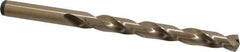 Precision Twist Drill - 0.332" 135° Cobalt Jobber Drill - Oxide/Gold Finish, Right Hand Cut, Spiral Flute, Straight Shank, 4-3/4" OAL, Split Point - Industrial Tool & Supply