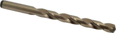 Precision Twist Drill - 0.386" 135° Cobalt Jobber Drill - Oxide/Gold Finish, Right Hand Cut, Spiral Flute, Straight Shank, 5-1/8" OAL, Split Point - Industrial Tool & Supply