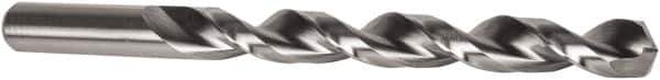 Precision Twist Drill - 7/16" 135° High Speed Steel Jobber Drill - Bright Finish, Right Hand Cut, Parabolic Flute, Straight Shank, 5-1/2" OAL, Split Point - Industrial Tool & Supply