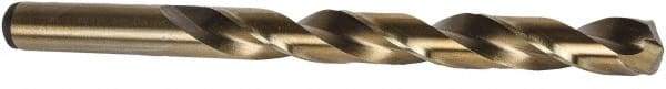 Precision Twist Drill - 5.2mm 135° Cobalt Jobber Drill - Oxide/Gold Finish, Right Hand Cut, Spiral Flute, Straight Shank, 3-25/64" OAL, Split Point - Industrial Tool & Supply