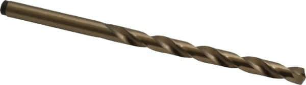 Precision Twist Drill - #5 135° Cobalt Jobber Drill - Oxide/Gold Finish, Right Hand Cut, Spiral Flute, Straight Shank, 3-3/4" OAL, Split Point - Industrial Tool & Supply