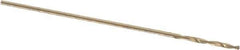 Precision Twist Drill - #74 135° Cobalt Jobber Drill - Oxide/Gold Finish, Right Hand Cut, Spiral Flute, Straight Shank, 1" OAL, Split Point - Industrial Tool & Supply