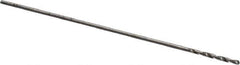 Precision Twist Drill - #80 118° High Speed Steel Jobber Drill - Bright Finish, Right Hand Cut, Spiral Flute, Straight Shank, 3/4" OAL, Standard Point - Industrial Tool & Supply