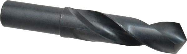 Precision Twist Drill - 1-1/8" 118° Spiral Flute High Speed Steel Screw Machine Drill Bit - Oxide Finish, Right Hand Cut, 4" Flute Length, 6-3/8" OAL, Standard Point, Straight Shank - Industrial Tool & Supply