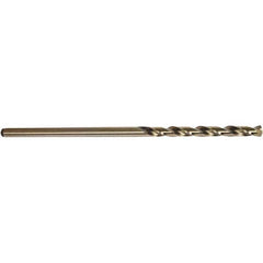 Precision Twist Drill - 0.11" Diam, 6" OAL Oxide/Gold Cobalt Aircraft Extension Drill Bit - Industrial Tool & Supply