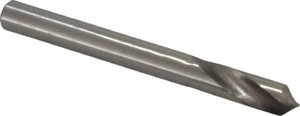 Precision Twist Drill - 1/4" Body Diam, 90° Point, High Speed Steel, 2-1/2" Overall Length, Spotting Drill - Industrial Tool & Supply