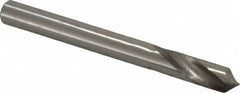 Precision Twist Drill - 1/4" Body Diam, 90° Point, High Speed Steel, 2-1/2" Overall Length, Spotting Drill - Industrial Tool & Supply