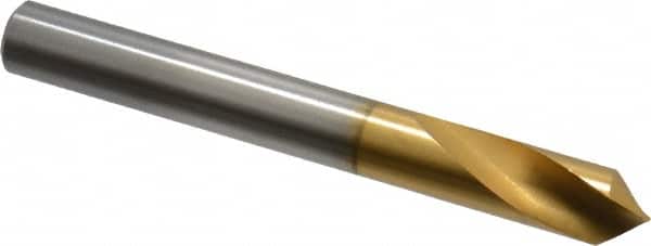 Precision Twist Drill - 3/8" Body Diam, 90°, 3-1/8" OAL, High Speed Steel Spotting Drill - Industrial Tool & Supply