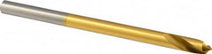 Precision Twist Drill - 1/4" Body Diam, 90°, 4" OAL, High Speed Steel Spotting Drill - Industrial Tool & Supply