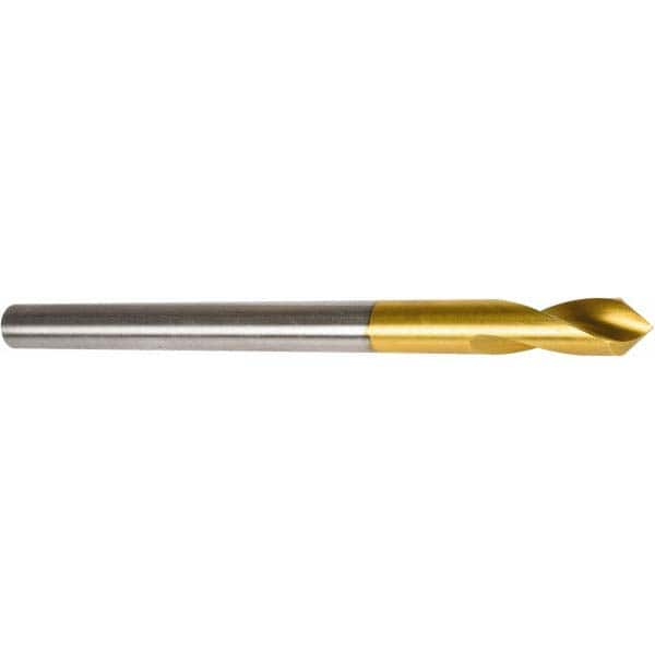 Precision Twist Drill - 1/2" Body Diam, 90°, 8" OAL, High Speed Steel Spotting Drill - Industrial Tool & Supply