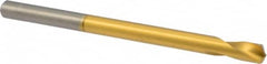 Precision Twist Drill - 1/4" Body Diam, 120°, 4" OAL, High Speed Steel Spotting Drill - Industrial Tool & Supply