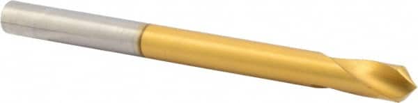 Precision Twist Drill - 3/8" Body Diam, 120°, 5" OAL, High Speed Steel Spotting Drill - Industrial Tool & Supply
