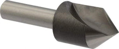 Precision Twist Drill - 3/4" Head Diam, 3/8" Shank Diam, 1 Flute 82° High Speed Steel Countersink - Bright Finish, 2-13/32" OAL, Single End, Straight Shank, Right Hand Cut - Industrial Tool & Supply