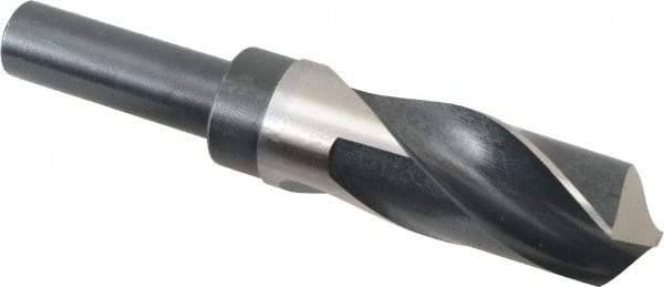 Precision Twist Drill - 1-3/16" Drill, 118° Point, High Speed Steel Silver Deming & Reduced Shank Drill Bit - Bright Finish, 6" OAL, Straight Shank, 3" Flute Length, Right Hand Cut, Standard Point, Spiral Flute, Regular Spiral - Industrial Tool & Supply