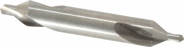 Precision Twist Drill - #4 Plain Cut 60° Incl Angle High Speed Steel Combo Drill & Countersink - Industrial Tool & Supply