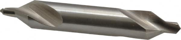Precision Twist Drill - #5 Plain Cut 60° Incl Angle High Speed Steel Combo Drill & Countersink - Industrial Tool & Supply