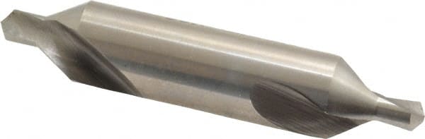 Precision Twist Drill - #7 Plain Cut 60° Incl Angle High Speed Steel Combo Drill & Countersink - Industrial Tool & Supply