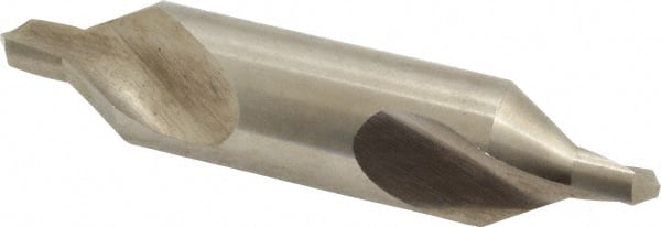 Precision Twist Drill - #8 Plain Cut 60° Incl Angle High Speed Steel Combo Drill & Countersink - Industrial Tool & Supply