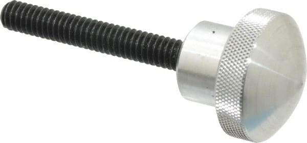 Morton Machine Works - 1" Head, Knurled Knob - Threaded Stem, Aluminum - Industrial Tool & Supply