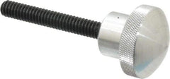 Morton Machine Works - 1" Head, Knurled Knob - Threaded Stem, Aluminum - Industrial Tool & Supply