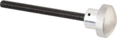 Morton Machine Works - 1" Head, Knurled Knob - Threaded Stem, Aluminum - Industrial Tool & Supply