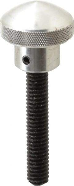 Morton Machine Works - 1" Head, Knurled Knob - Threaded Stem, Aluminum - Industrial Tool & Supply