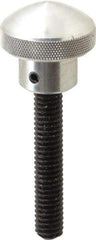 Morton Machine Works - 1" Head, Knurled Knob - Threaded Stem, Aluminum - Industrial Tool & Supply