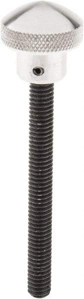 Morton Machine Works - 1" Head, Knurled Knob - Threaded Stem, Aluminum - Industrial Tool & Supply