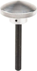 Morton Machine Works - 2" Head, Knurled Knob - Threaded Stem, Aluminum - Industrial Tool & Supply