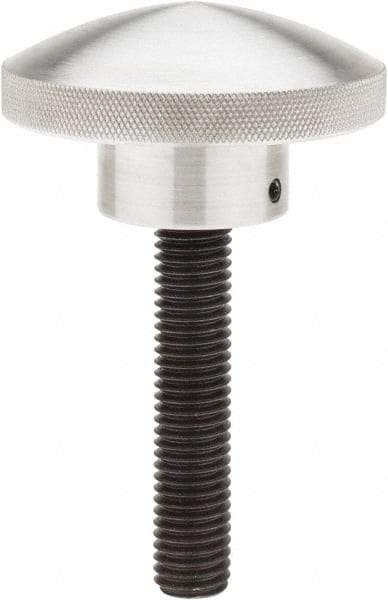 Morton Machine Works - 3" Head, Knurled Knob - Threaded Stem, Aluminum - Industrial Tool & Supply