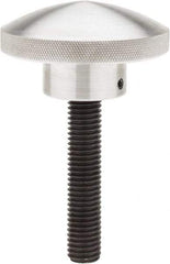 Morton Machine Works - 3" Head, Knurled Knob - Threaded Stem, Aluminum - Industrial Tool & Supply