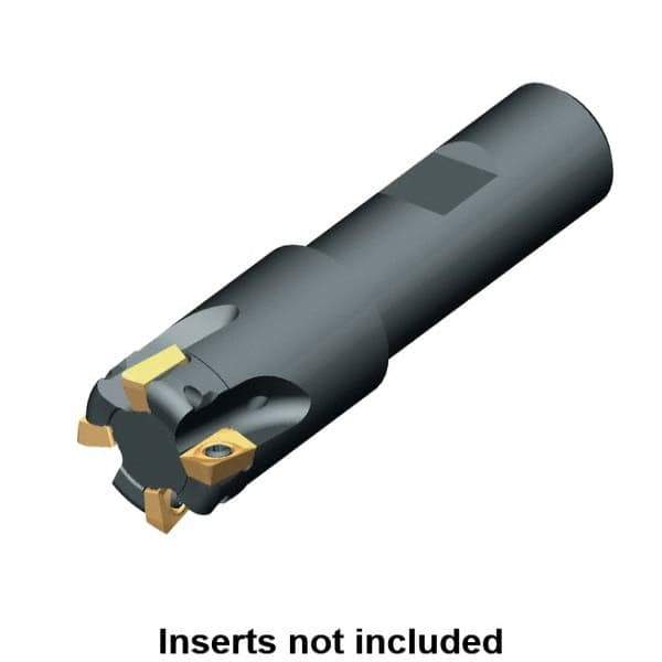 Kennametal - 20mm Cut Diam, 9.07mm Max Depth of Cut, 20mm Shank Diam, 82mm OAL, Indexable Square Shoulder End Mill - ADKT 1035.. Inserts, Weldon Shank, 0° Lead Angle, Series NGE-A - Industrial Tool & Supply