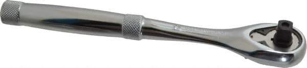 Proto - 3/8" Drive Pear Head Quick-Release Ratchet - Chrome Finish, 8-1/2" OAL, 45 Gear Teeth, Standard Head - Industrial Tool & Supply