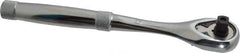 Proto - 3/8" Drive Pear Head Quick-Release Ratchet - Chrome Finish, 8-1/2" OAL, 45 Gear Teeth, Standard Head - Industrial Tool & Supply