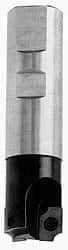 Superbee - 0.07 to 0.125 Inch Cutting Radius, 1-1/4 Inch Cutter Diameter, 2 Style EM 19 Inserts, 1-1/4 Inch Shank Diameter, Indexable Concave Radius Cutter - 5 Inch Overall Length - Industrial Tool & Supply