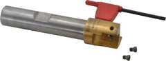Superbee - 0.07 to 0.13 Inch Cutting Radius, 1 Inch Cutter Diameter, 2 Style EM15 Inserts, 3/4 Inch Shank Diameter, Indexable Convex Radius Cutter - 4.5 Inch Overall Length - Industrial Tool & Supply