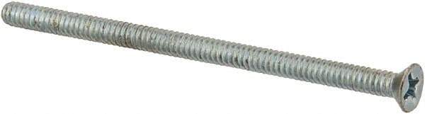 Value Collection - #6-32 UNC, 2-1/2" OAL Phillips Drive Machine Screw - Flat Head, Grade 2 Steel, Zinc-Plated Finish, Without Washer - Industrial Tool & Supply
