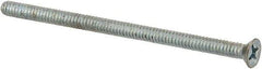 Value Collection - #6-32 UNC, 2-1/2" OAL Phillips Drive Machine Screw - Flat Head, Grade 2 Steel, Zinc-Plated Finish, Without Washer - Industrial Tool & Supply