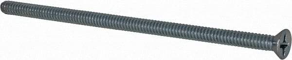 Value Collection - #6-32 UNC, 3" OAL Phillips Drive Machine Screw - Flat Head, Grade 2 Steel, Zinc-Plated Finish, Without Washer - Industrial Tool & Supply