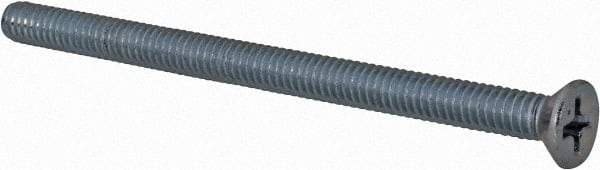 Value Collection - #8-32 UNC, 2-1/2" OAL Phillips Drive Machine Screw - Flat Head, Grade 2 Steel, Zinc-Plated Finish, Without Washer - Industrial Tool & Supply