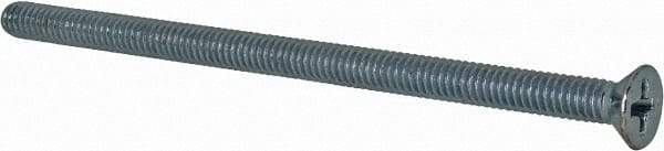 Value Collection - #8-32 UNC, 3" OAL Phillips Drive Machine Screw - Flat Head, Grade 2 Steel, Zinc-Plated Finish, Without Washer - Industrial Tool & Supply