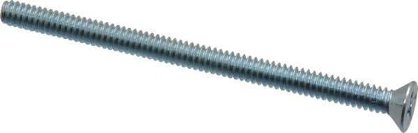 Value Collection - #10-24 UNC, 3" OAL Phillips Drive Machine Screw - Flat Head, Grade 2 Steel, Zinc-Plated Finish, Without Washer - Industrial Tool & Supply
