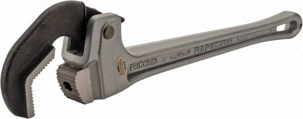 Ridgid - 18" Aluminum RapidGrip Pipe Wrench - 3" Pipe Capacity - Industrial Tool & Supply