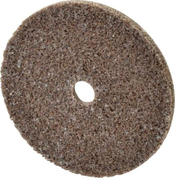 3M - 2" Diam, 1/8" Face Width, 1/4" Center Hole, Medium Grade, Aluminum Oxide Deburring Wheel - Unitized, Hard Density 7 Grade, 22,100 RPM - Industrial Tool & Supply