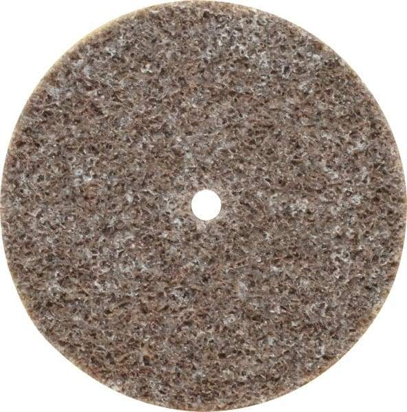 3M - 1-1/2" Diam, 1/8" Face Width, 1/8" Center Hole, Medium Grade, Aluminum Oxide Deburring Wheel - Unitized, Hard Density 7 Grade, 30,100 RPM - Industrial Tool & Supply