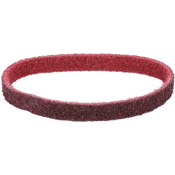 Dynabrade - 1" Wide x 18" OAL, Aluminum Oxide Abrasive Belt - Aluminum Oxide, Medium, Nonwoven, Cloth Backing, Wet/Dry - Industrial Tool & Supply