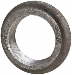 Made in USA - 2" Pipe, 3-1/2" Diam x 3/32" Thick, Tank Flange with Pilot - For Threaded Pipe, 2-5/8" Pilot Hole, 27/32" Overall Height, 2-7/8" Top Diam, Carbon Steel - Industrial Tool & Supply