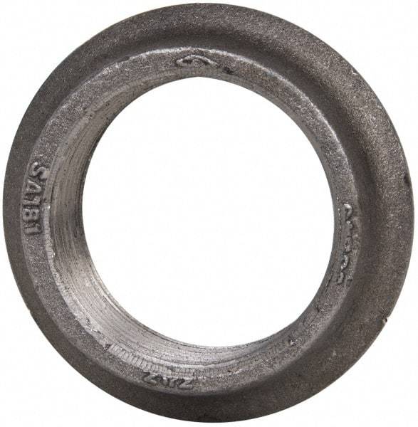 Made in USA - 2-1/2" Pipe, 4-1/16" Diam x 1/8" Thick, Tank Flange with Pilot - For Threaded Pipe, 3-5/32" Pilot Hole, 1" Overall Height, 3-9/32" Top Diam, Carbon Steel - Industrial Tool & Supply