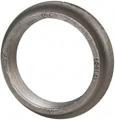 Made in USA - 4" Pipe, 5-13/16" Diam x 1/8" Thick, Tank Flange with Pilot - For Threaded Pipe, 4-23/32" Pilot Hole, 1-7/32" Overall Height, 4-15/16" Top Diam, Carbon Steel - Industrial Tool & Supply
