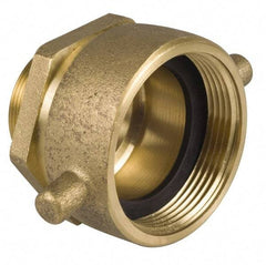 EVER-TITE Coupling Products - 2-1/2 FNST x 1-1/2 MNPT Hydrant Swivel Adapter - Brass - Industrial Tool & Supply